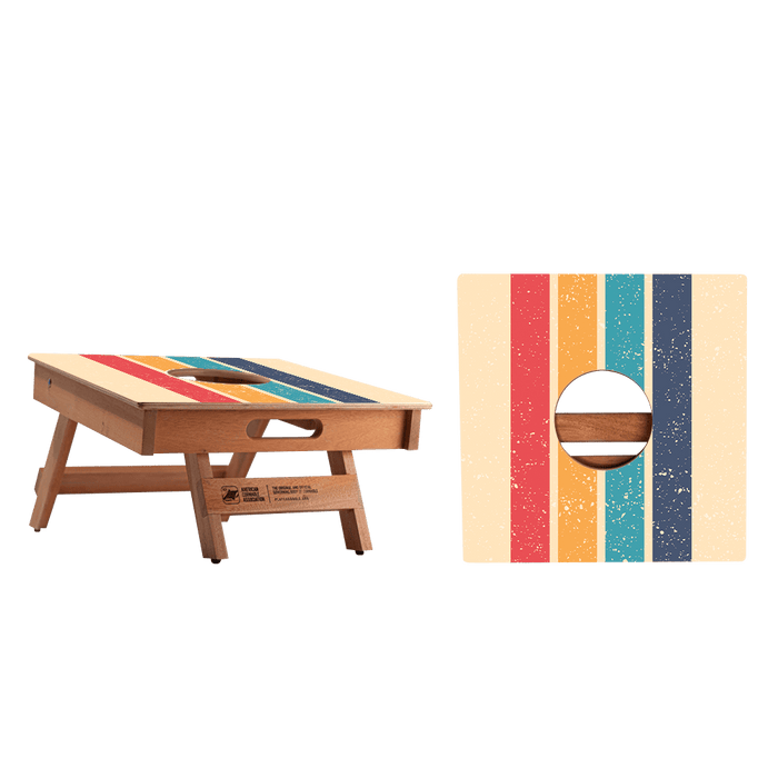 Retro Stripes Cornhole Airmail Box, - American Cornhole Association