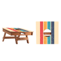 Retro Stripes Cornhole Airmail Box, - American Cornhole Association
