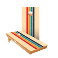 Retro Stripes Star Cornhole Boards - ACA - 000180 | American Cornhole Association