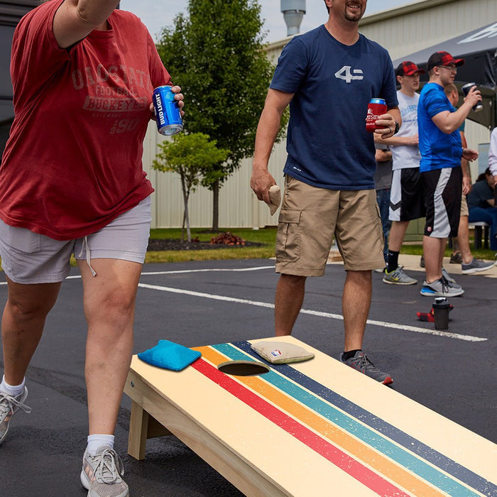 Retro Stripes Star Cornhole Boards - ACA - 000180 | American Cornhole Association