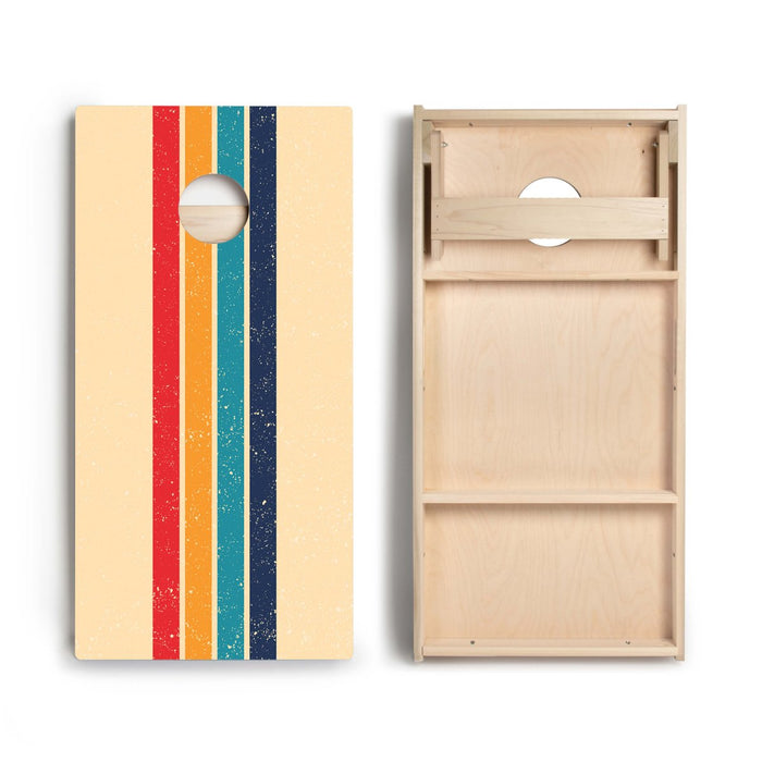 Retro Stripes Star Cornhole Boards - ACA - 000180 | American Cornhole Association
