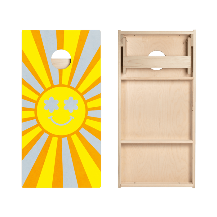 Retro Sunshine Star Cornhole Boards, - American Cornhole Association