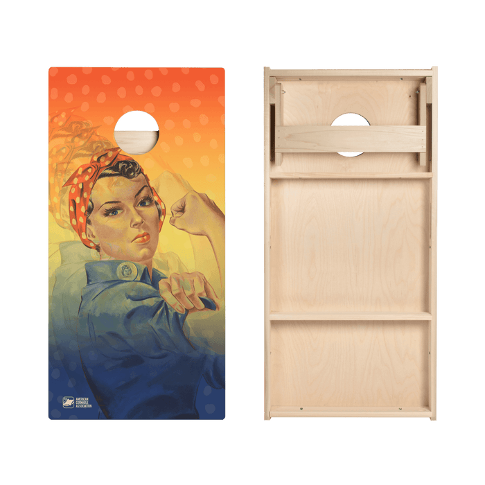 Retro We Can Do It Star Cornhole Boards - ACA - 000181 | American Cornhole Association