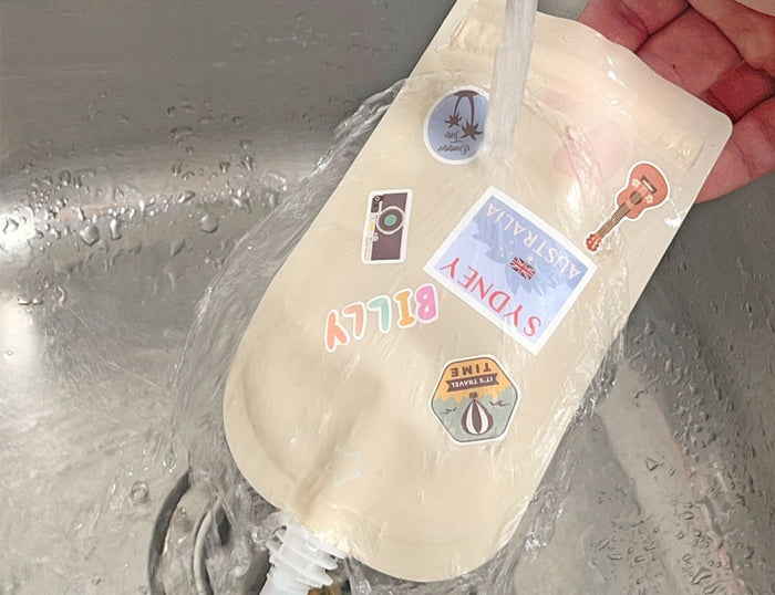 Reusable Food Pouches 150ml 5PK with 130+ Personalized Name & Picture Stickers | BIG EXPLORER
