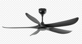 Rezo DC Motor Ceiling Fan- (46") 5 ABS Blade 18 Speed (F9+R9) with Remote control - Matt Black