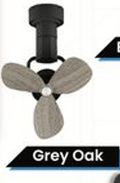 Rezo DC Motor Ceiling / Wall Fan (16 Inch) 3 ABS Blade 5-Speed with Remote Control - Grey Oak