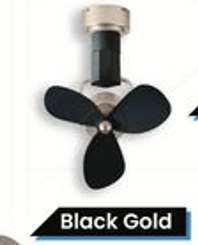 Rezo DC Motor Ceiling / Wall Fan (16 Inch) 3 ABS Blade 5-Speed with Remote Control - Black Gold