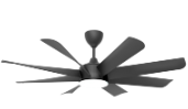 Rezo DC Motor LED Ceiling Fan- (60") 8 ABS Blade 12 Speed (F6+R6)  with Remote control - Matt Black