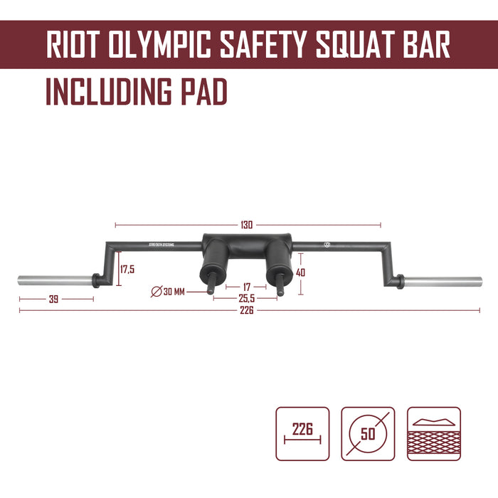 Riot Olympic Safety Squat Bar - Strength Shop