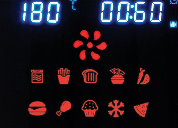LED Screen on Air Fryer