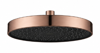 Round Fixed Rain Shower Head - Brushed Rose Gold