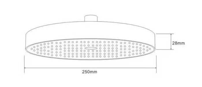 Round Fixed Rain Shower Head - Matt Gold
