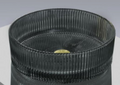 Round Glass Vessel Sink - Transparent Black