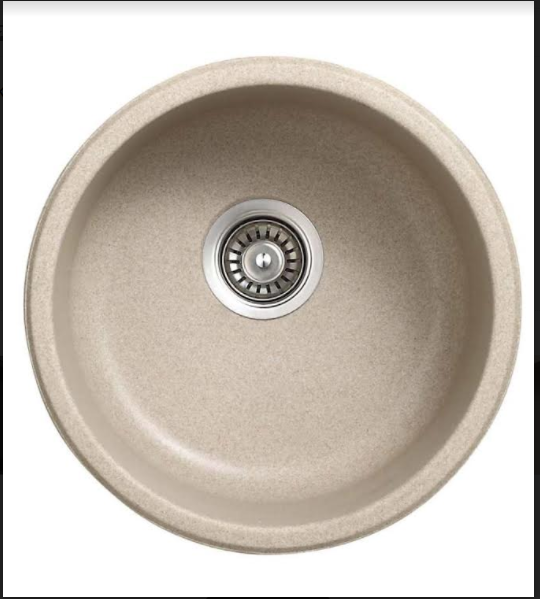 Round Granitetech Kitchen Sink - Sand