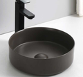 Round Wash Basin With Waste - Dark Brown