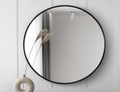Round with Aluminium Frame Mirror-Black 600mm
