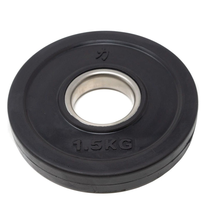 Rubber Coated Plates - Black, 1.25kg-5kg - Strength Shop