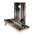 Rustic USA Flag Sasquatch Star Cornhole Boards, - American Cornhole Association