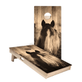 Rustic Wood Horse Star Cornhole Boards, - American Cornhole Association