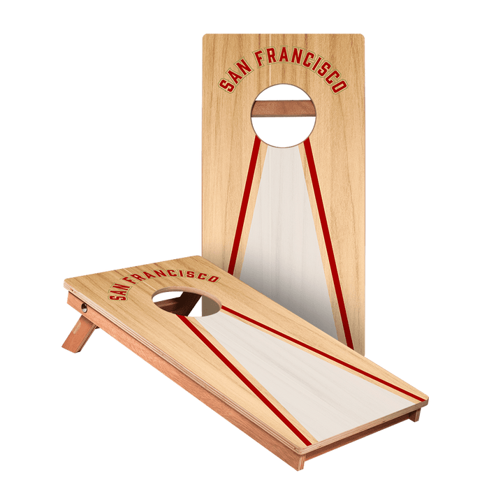 San Francisco Football Gameday Backyard 1x2 ft Cornhole Board Set - WACA - 500450 - WB | American Cornhole Association