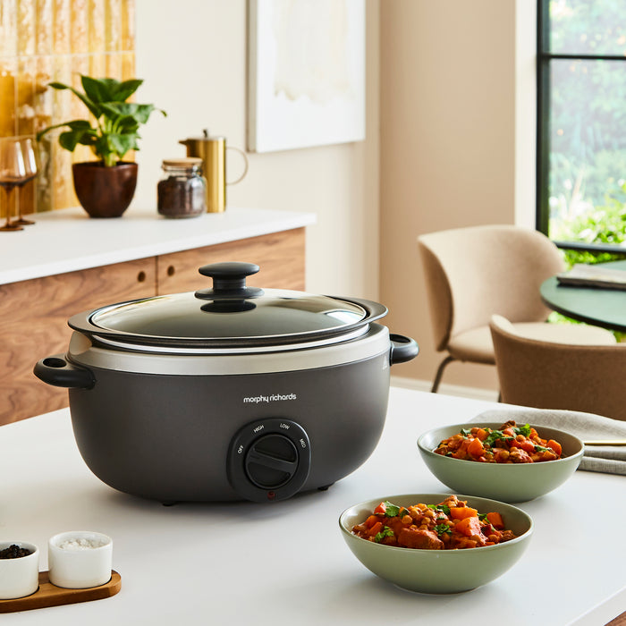 slow cooker on kitchen counter