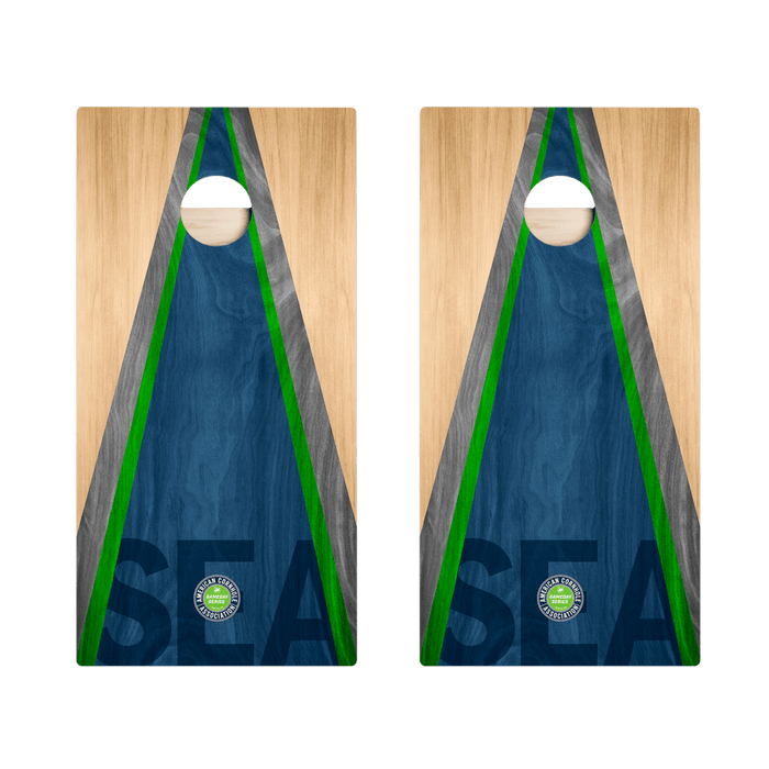 Seattle Football Gameday Classic Triangle Star Cornhole Boards, - American Cornhole Association