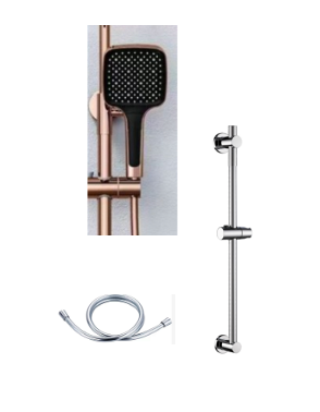 Shower Bar Set - Brushed Rose Gold