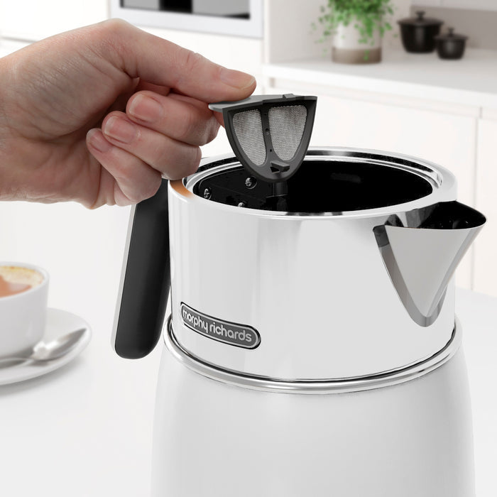 remveable filter in white morphy richards kettle