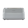 Grey toaster with 'Morphy Richards' branding on a white background