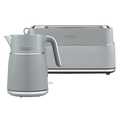 Grey kettle and toaster set