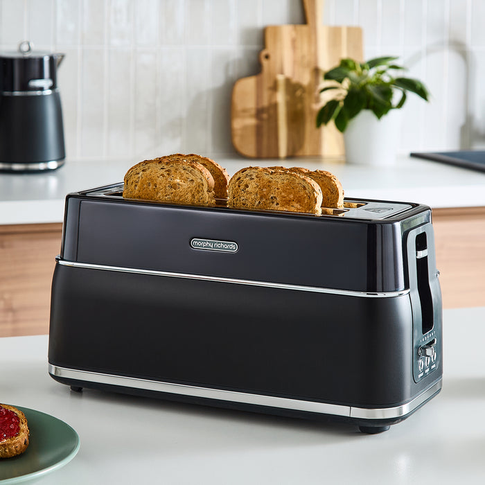 Black Morphy Richards toaster in kitchen scene