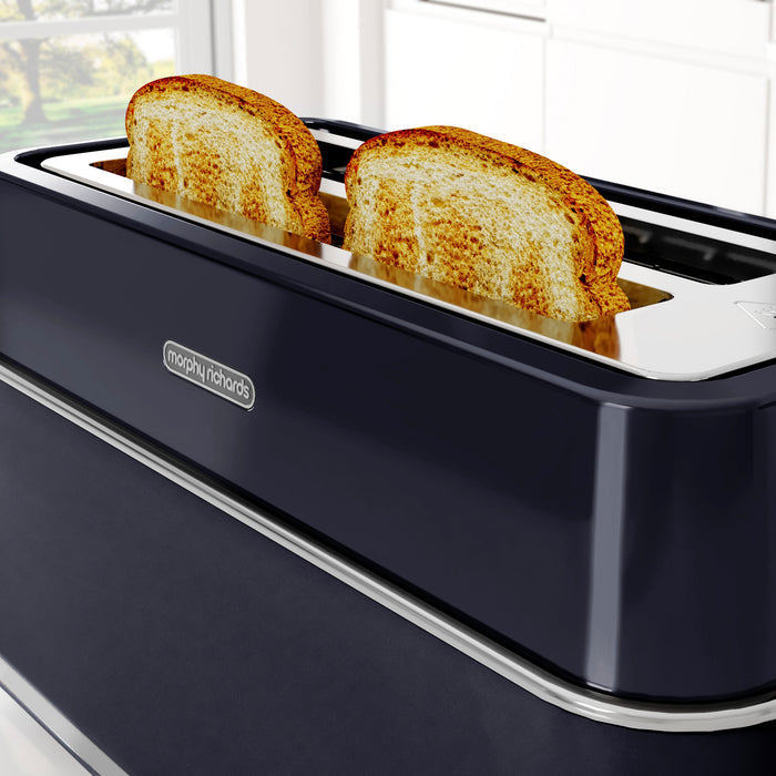 toast popping out of long slice toaster