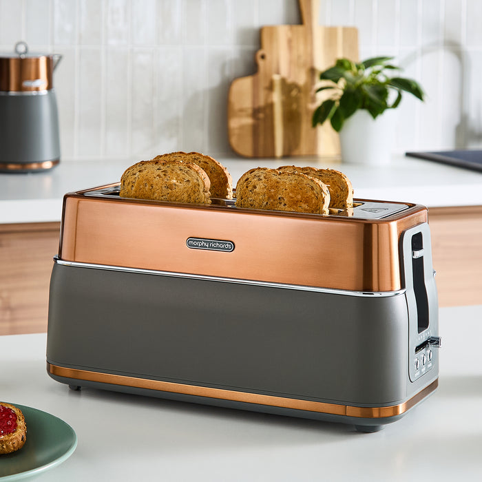 Copper and grey morphy richards toaster