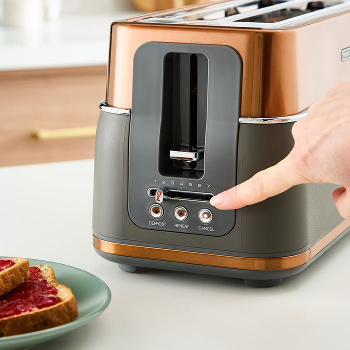 Copper and grey morphy richards toaster