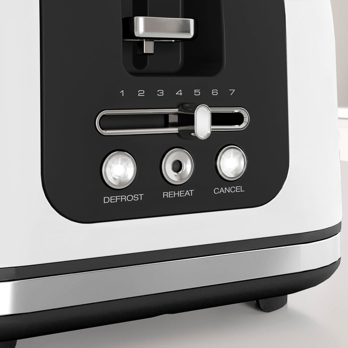 Signature Matt White 4-Slice Toaster