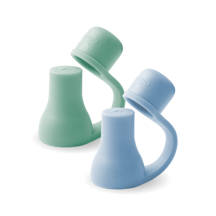 Silicone Baby Food Pouch Soft Spouts 2PK - Cerulean/Sage