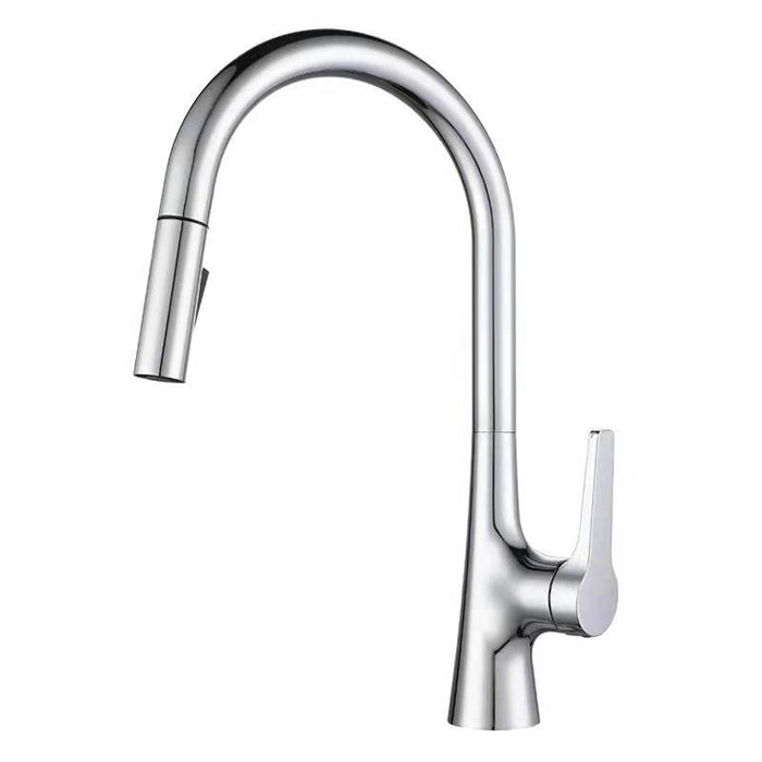 Single Lever Pull-Down Pillar Sink Mixer - Satin