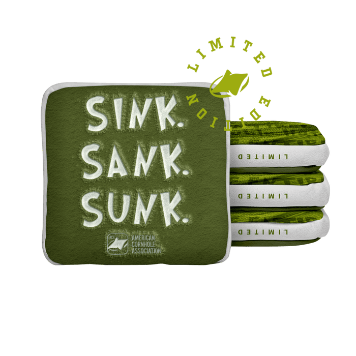 Sink Sank Sunk Limited Edition Synergy Edge Cornhole Bags | 12.24 Drop - American Cornhole Association