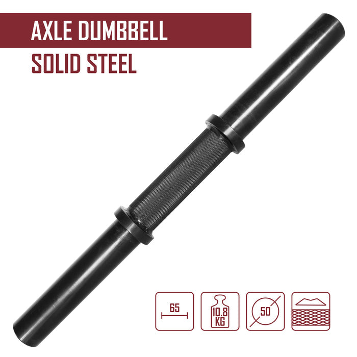 B-WARE Solid Steel Axle Dumbbell Handle - Strength Shop