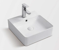 Square Above Counter/ Wall Hung Wash Basin c/w Fixing Bolts - White