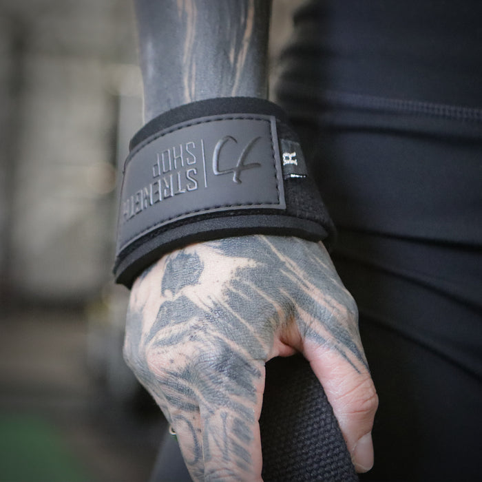 Stealth Black PRO Lifting Straps, 50cm or 65cm - Strength Shop