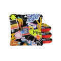 Sticker Bomb Lock Shot Cornhole Bags with dual-sided microsuede control fabric by the American Cornhole Association.