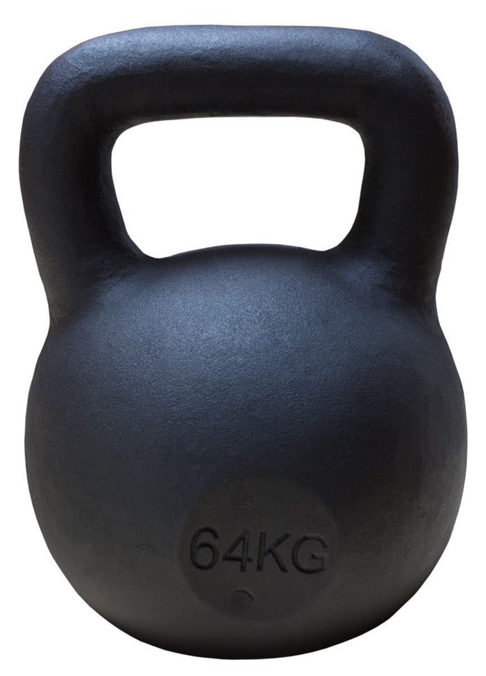64KG - Kettlebell, Black Powder Coated