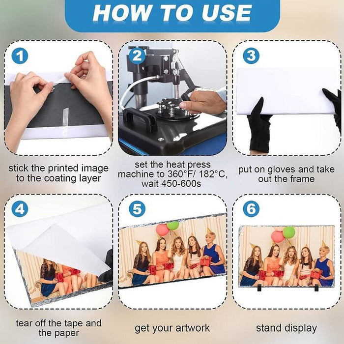 Sublimation Rectangle Photo Slate 5.5" x 7.5"