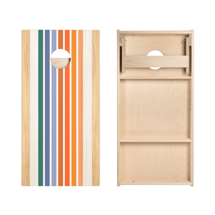 Summer Retro Stripes Star Cornhole Boards, - American Cornhole Association