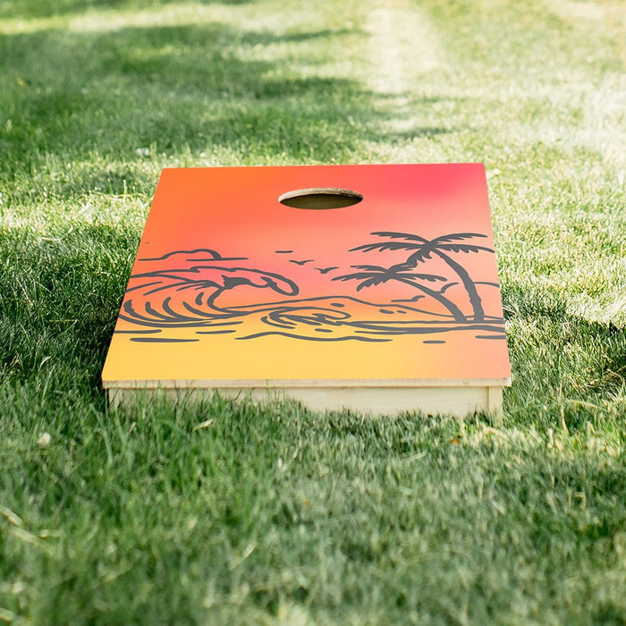 Sunset Surf Star Cornhole Boards - ACA - 000545 | American Cornhole Association