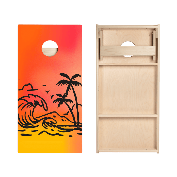 Sunset Surf Star Cornhole Boards, - American Cornhole Association