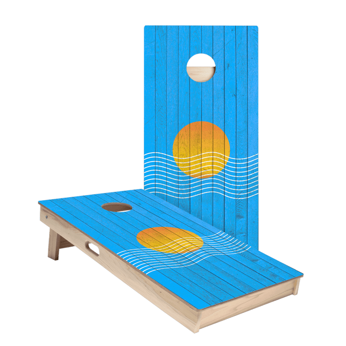 Sunset Waves Star Cornhole Boards, - American Cornhole Association
