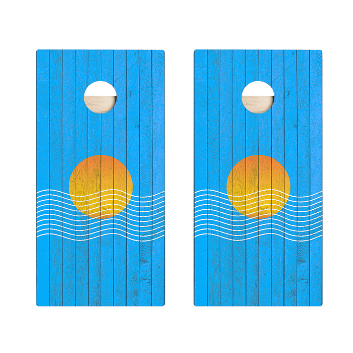 Sunset Waves Star Cornhole Boards, - American Cornhole Association