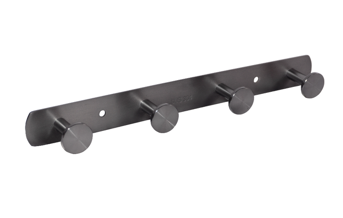 SUS304 4pcs Robe Hook - Grey
